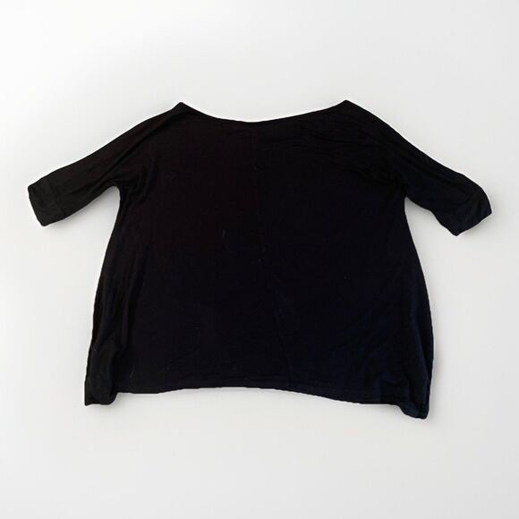 Moon Phases Eclipse Top T Shirt Small 3/4 Sleeve Off Shoulder Stretch Oversized - Picture 5 of 5